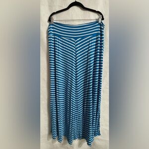 Cato Blue & White Long Maxi Skirt